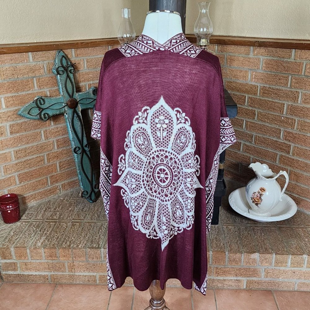 Energe World Wear Open Front Kimono Style Sweater Size 3XL - Picture 2 of 3